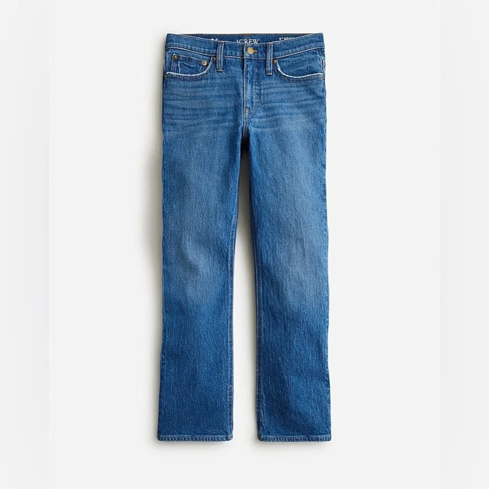 NWT J.Crew 9" Demi Boot Crop Jeans Medium Wash Mid Rise Size 37